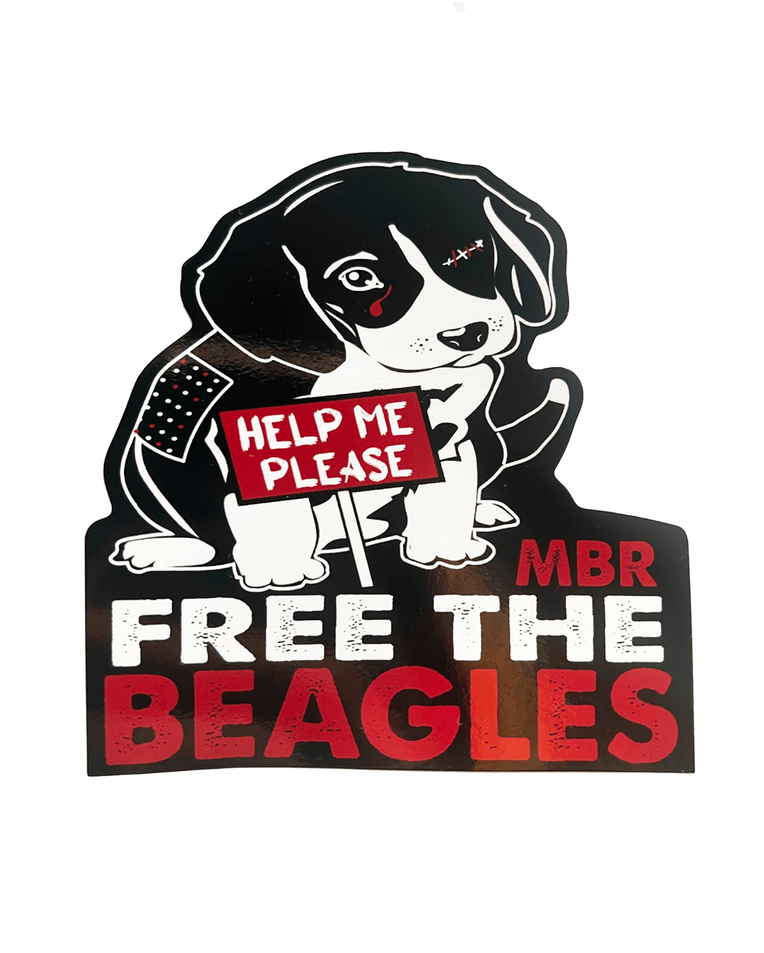Free the MBR Beagles Sticker. Illustration of a puppy beagle