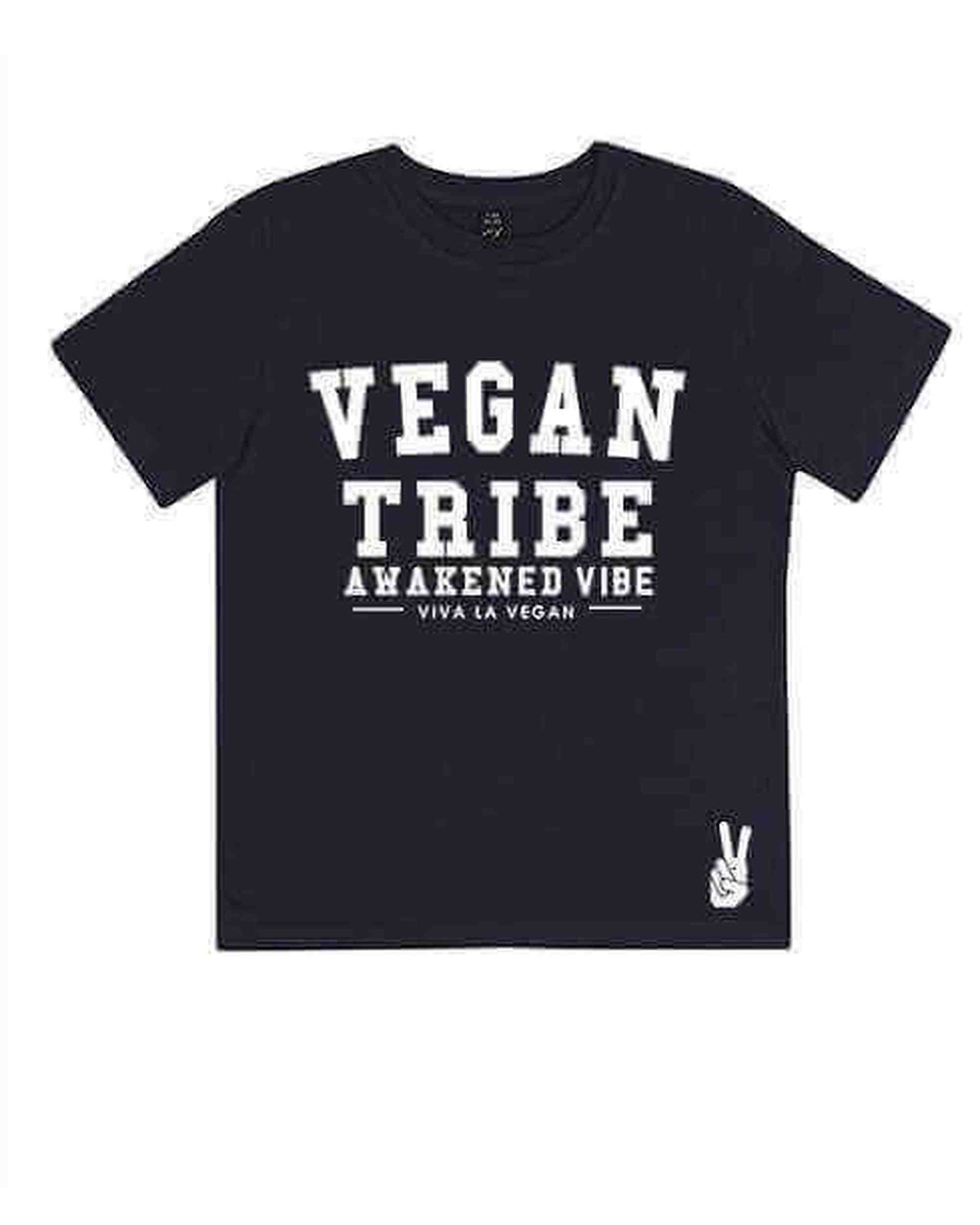 Childrens Vegan Tribe T-shirt . Awakened Vibe (unisex) NAVY