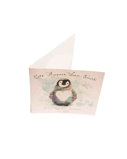 Christmas Greetings Card: Cold Flippers-Warm Heart