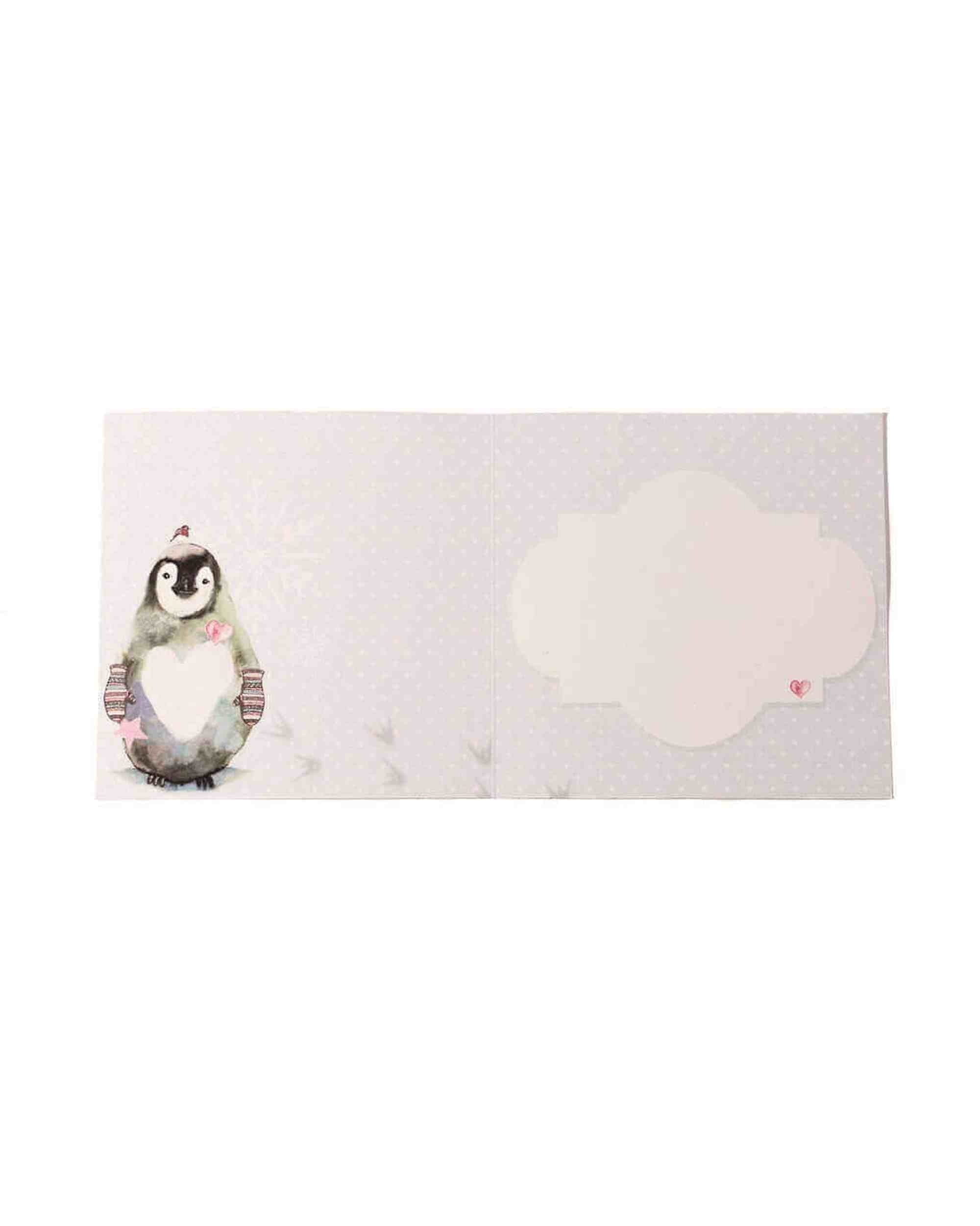 Christmas Greetings Card: Cold Flippers-Warm Heart