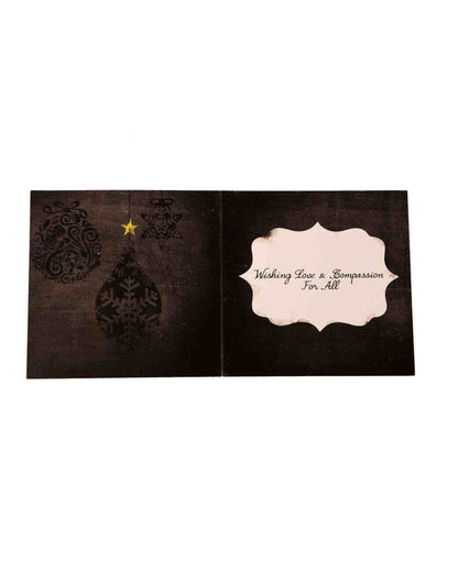 Christmas Greetings Card: Tis The Season To Be Vegan (Black)