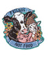 Friends Not Food Embroidered patch by Eco-ethical brand Viva La Vegan
