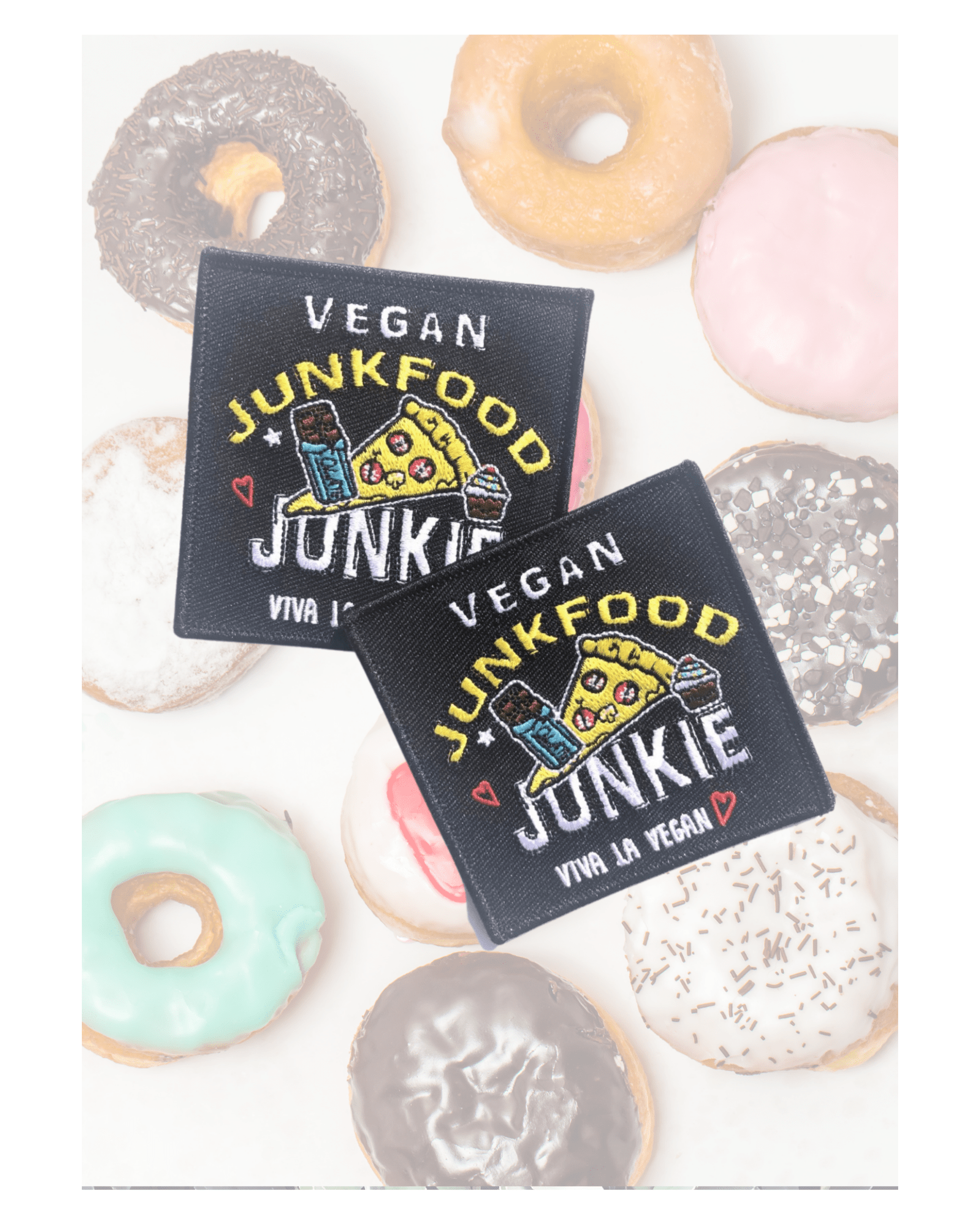 Vegan Junkfood embroidered patch by Viva La Vegan