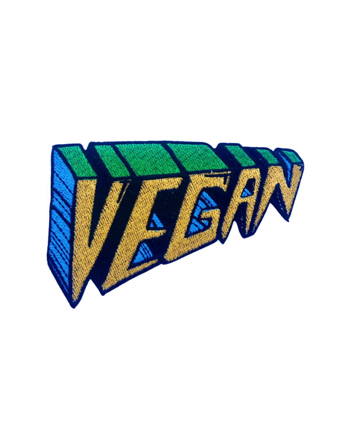 Embroidered Patch - VEGAN perspective Gold
