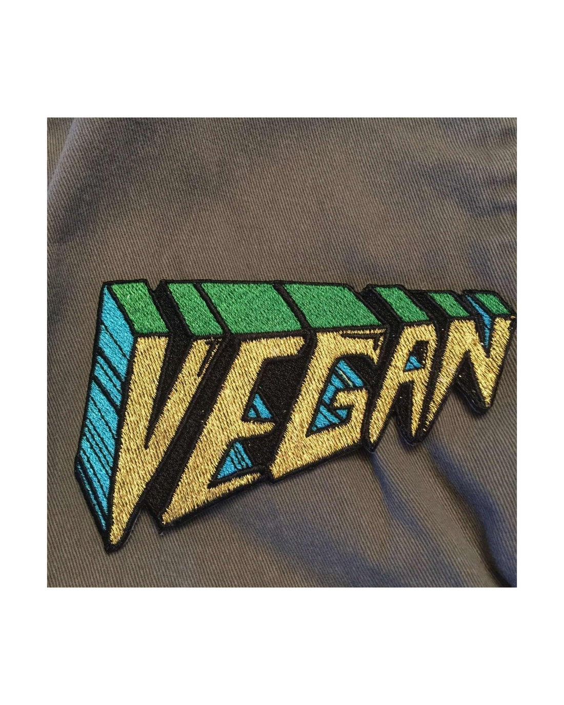 Embroidered Patch - VEGAN perspective Gold
