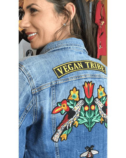 Embroidered Rocker Patch: Vegan Tribe LARGE
