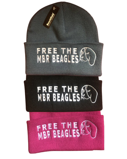 Free the MBR beagles Wool Free Beanies Colourways By Viva La Vegan