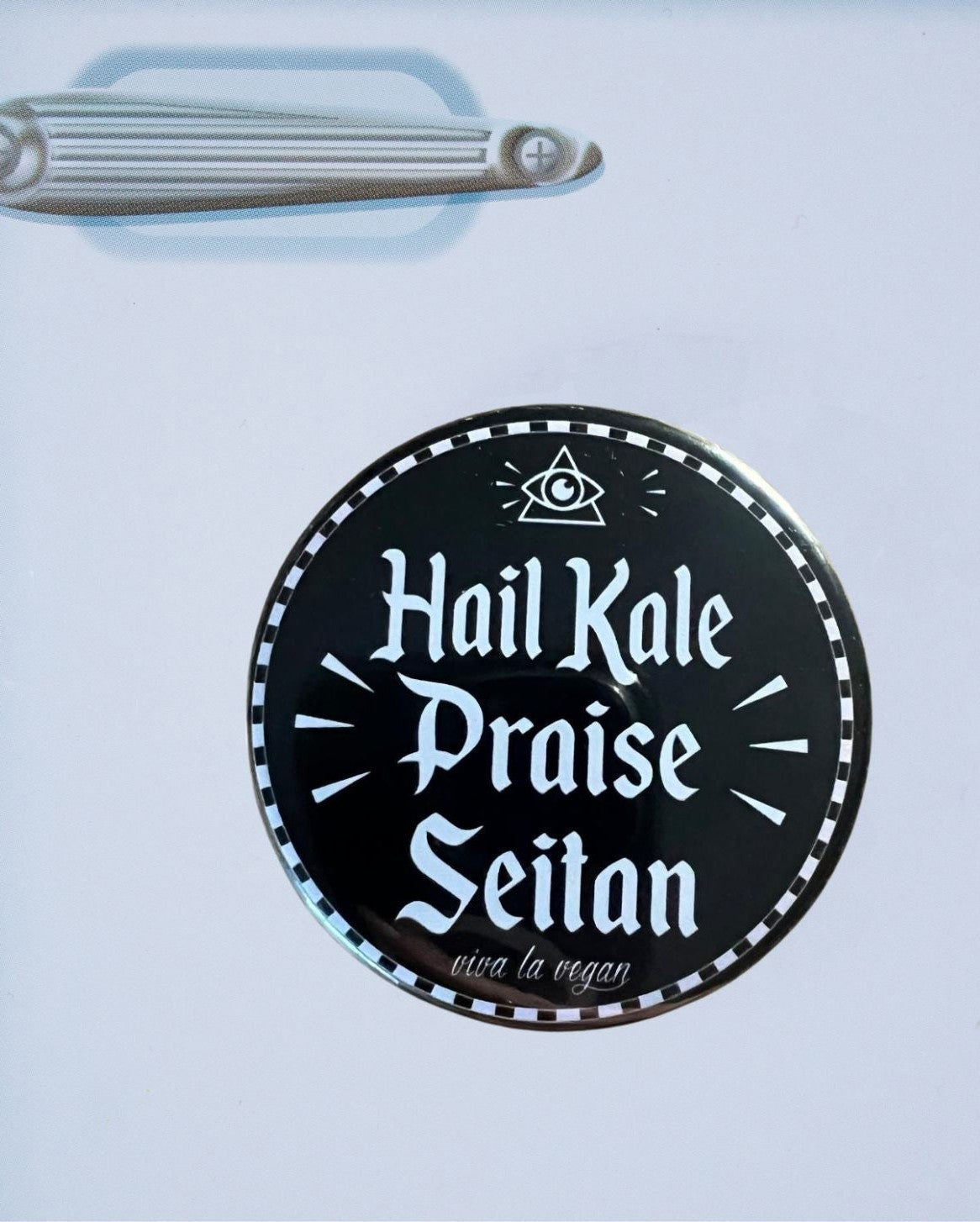Fridge Magnet: Hail Kale Praise Seitan
