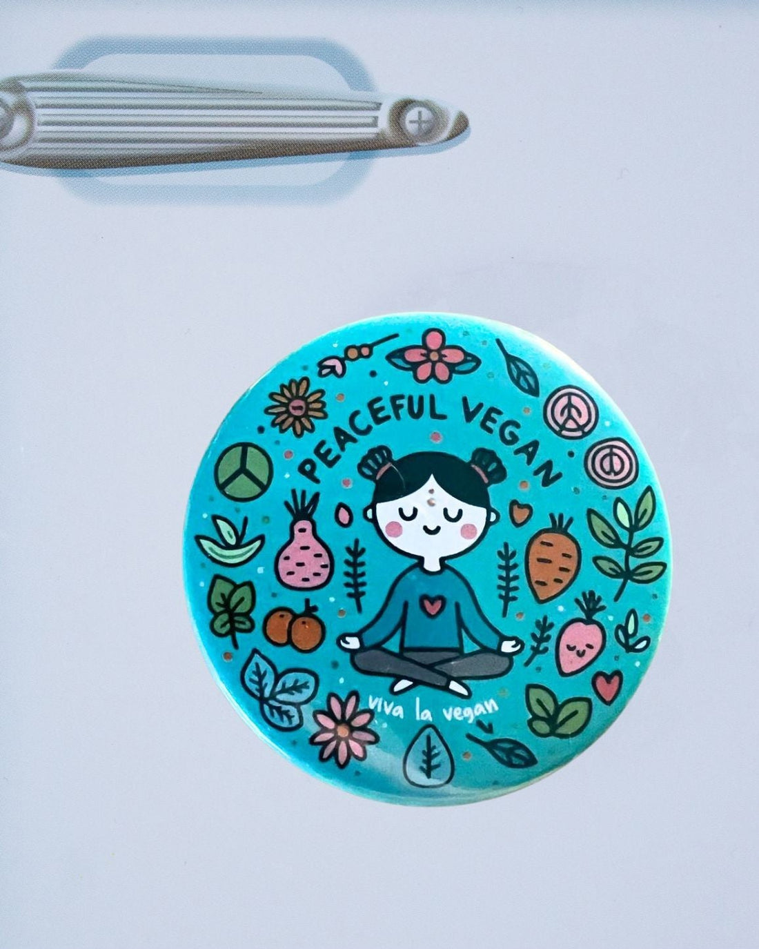 Fridge Magnet: Peaceful Vegan