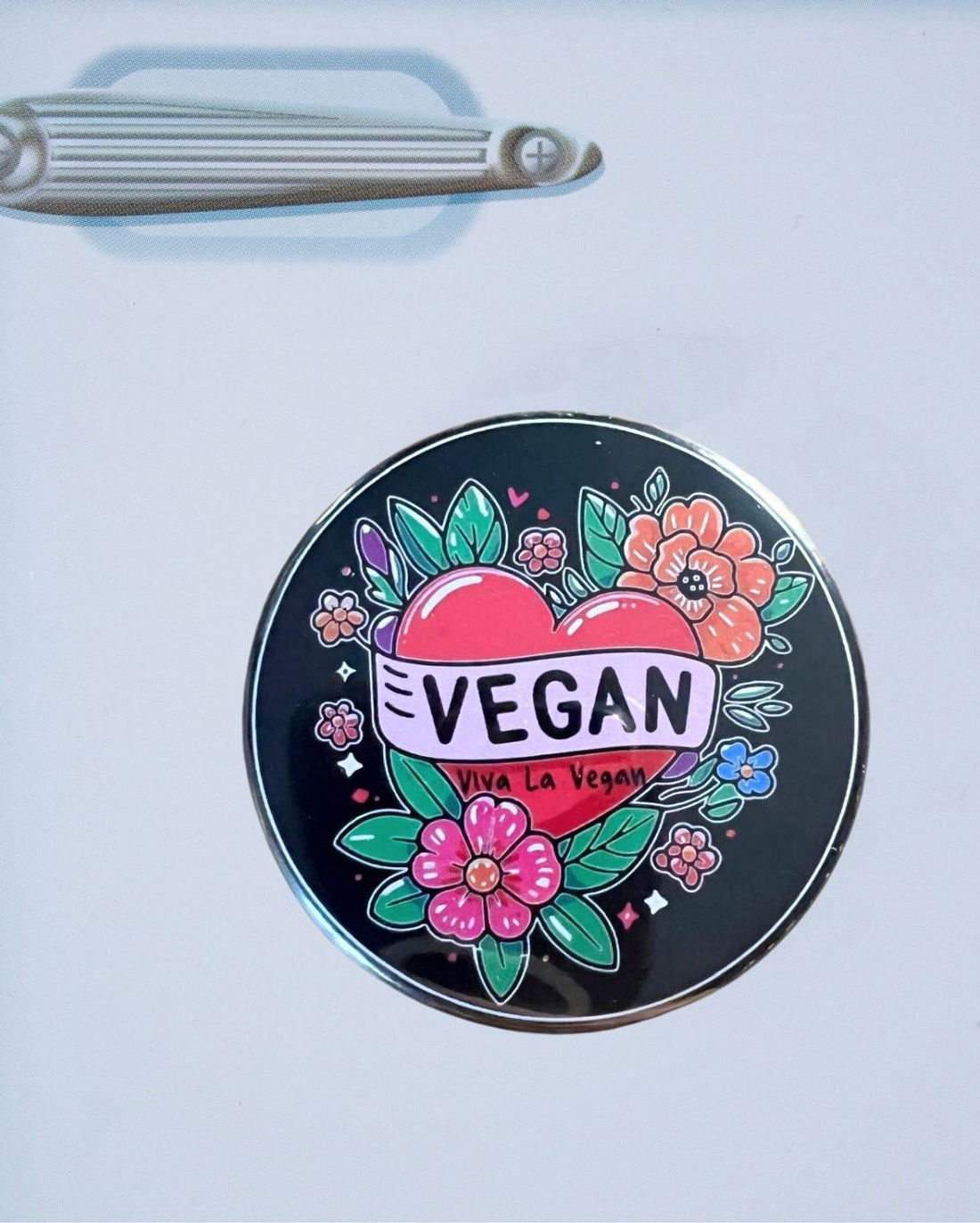 Fridge Magnet: Vegan Heart Tattoo