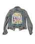 XL Garden of vegan patch. shown on the back of a size 6 denim jacket