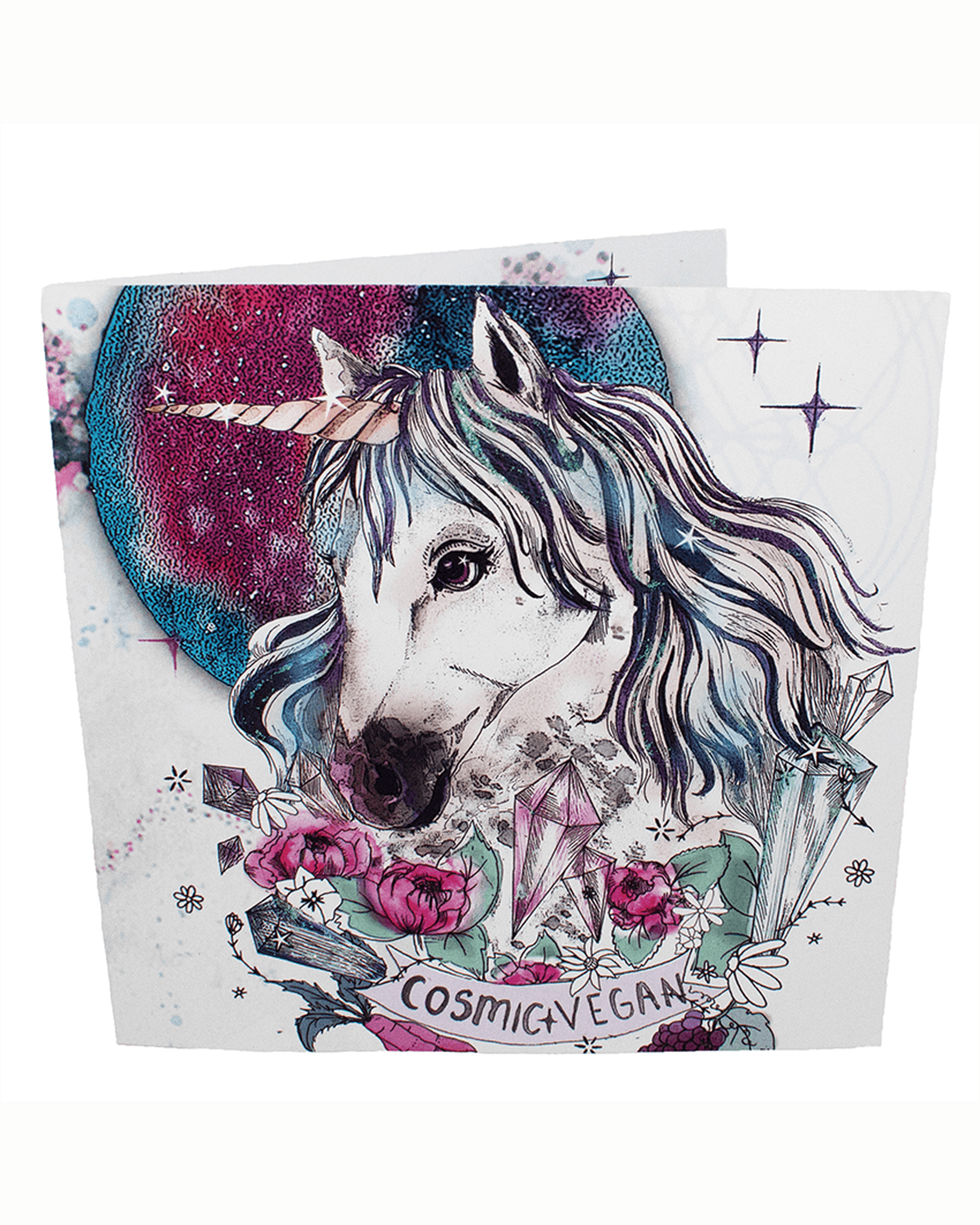 Greetings Card: Cosmic Vegan