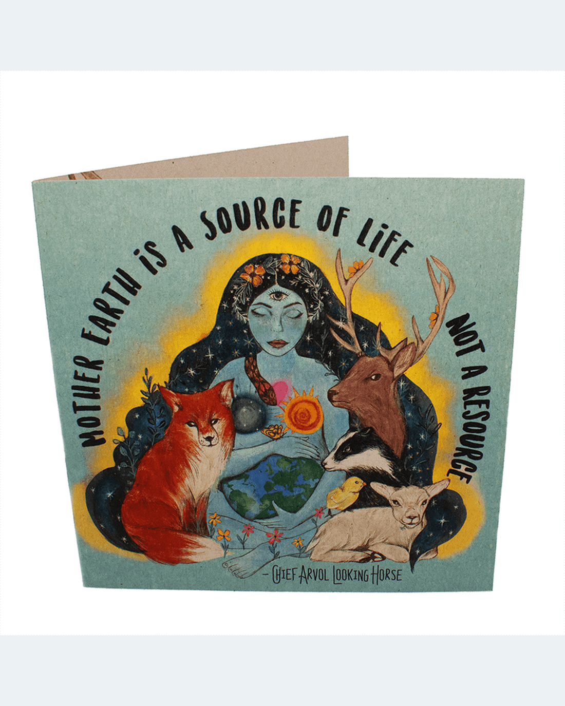 card mother earth standing