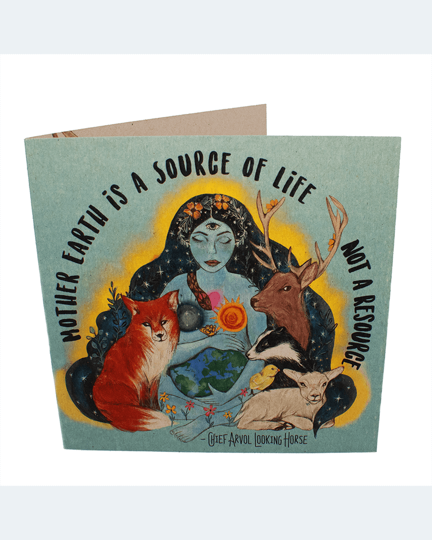 card mother earth standing