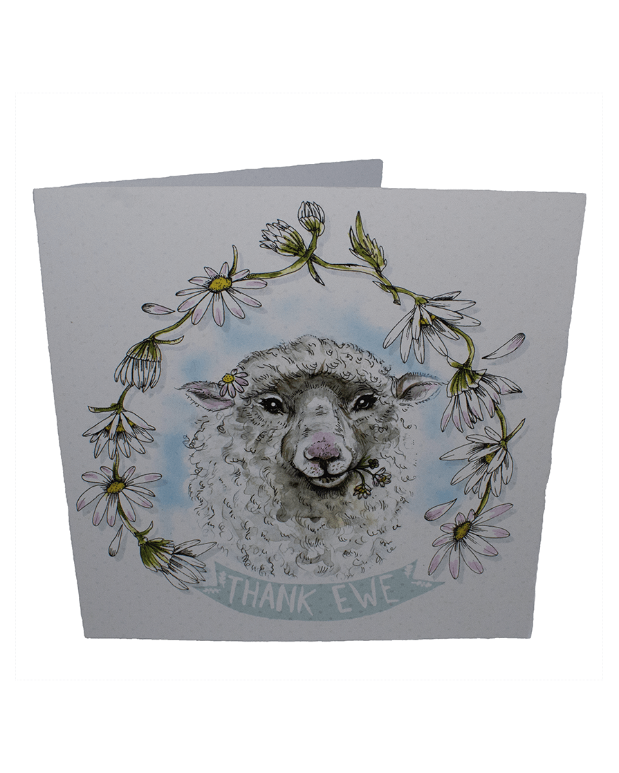 vegan card thank ewe