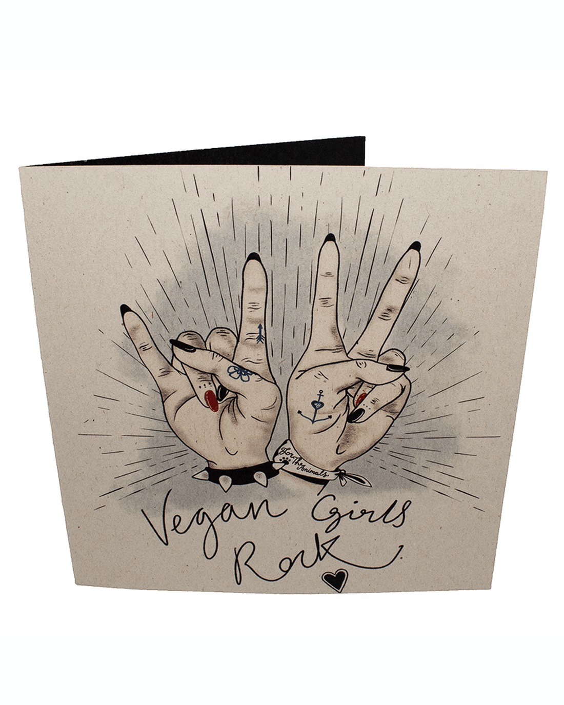 Greetings Card: Vegan Girls Rock!