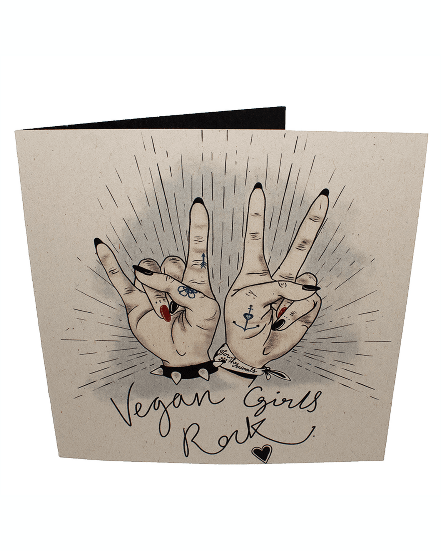 Greetings Card: Vegan Girls Rock!