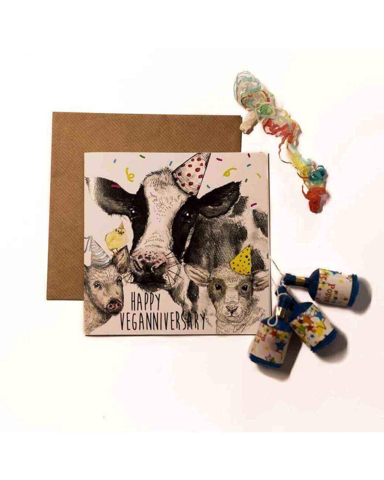 Greetings Card: Veganniversary- Daisy and Friends