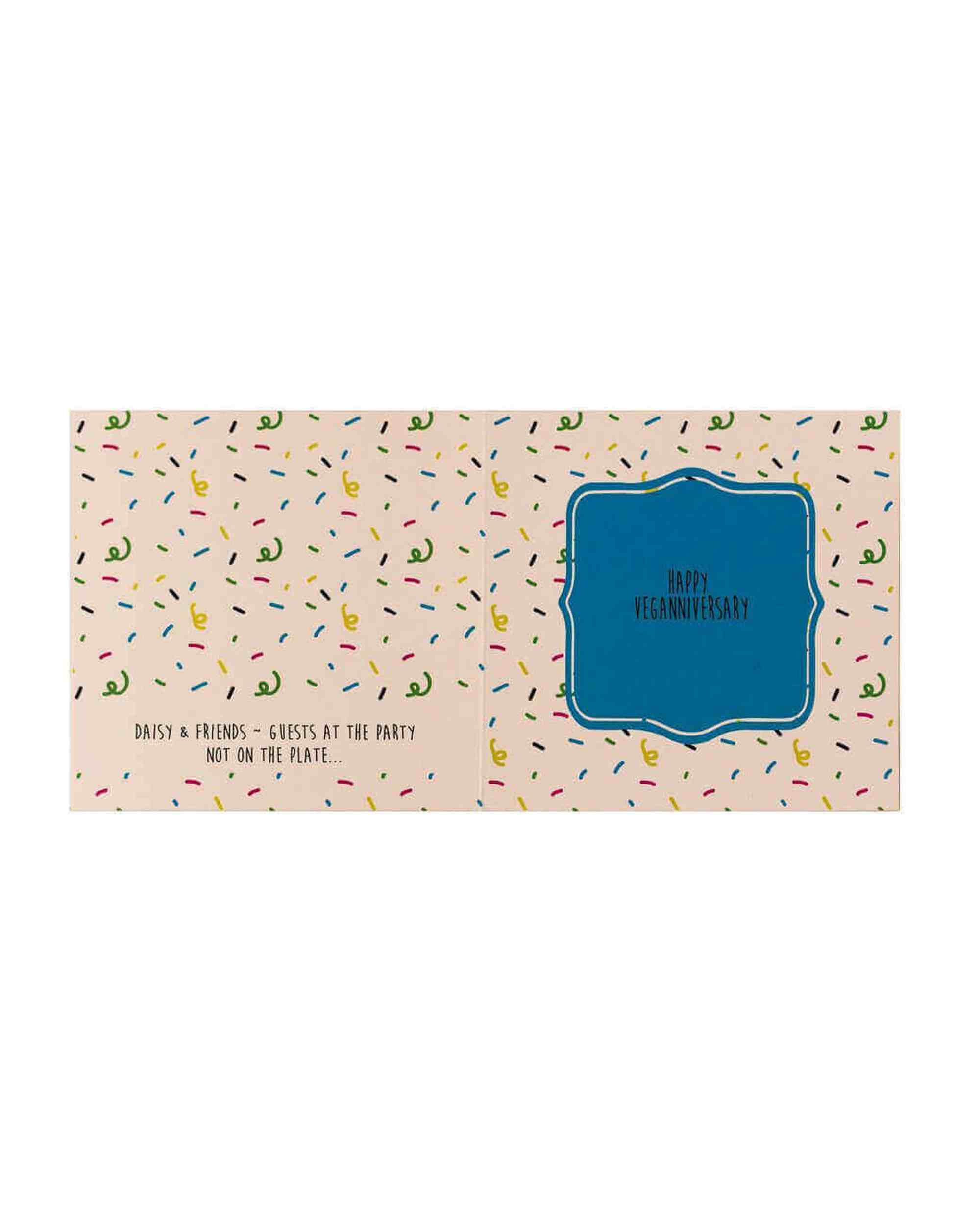 Greetings Card: Veganniversary- Daisy and Friends