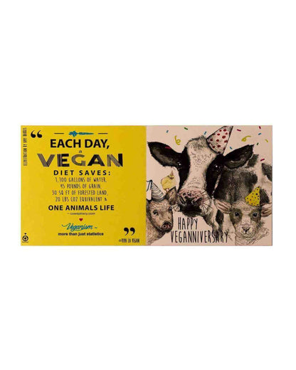 Greetings Card: Veganniversary- Daisy and Friends