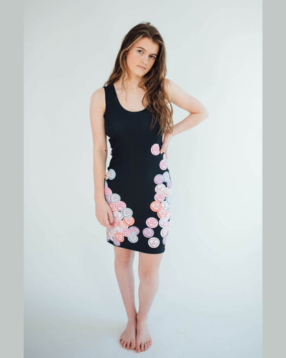 Joaquin Phoenix vegan love hearts body dress