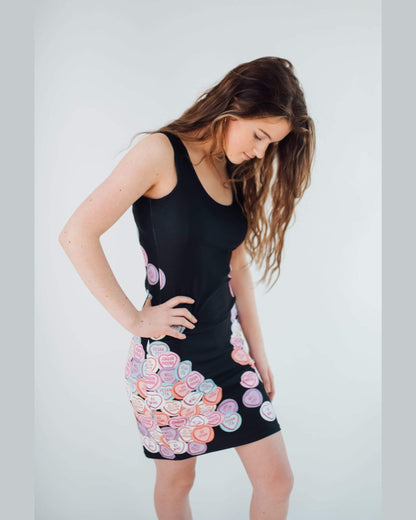 Joaquin Phoenix love hearts body con dress