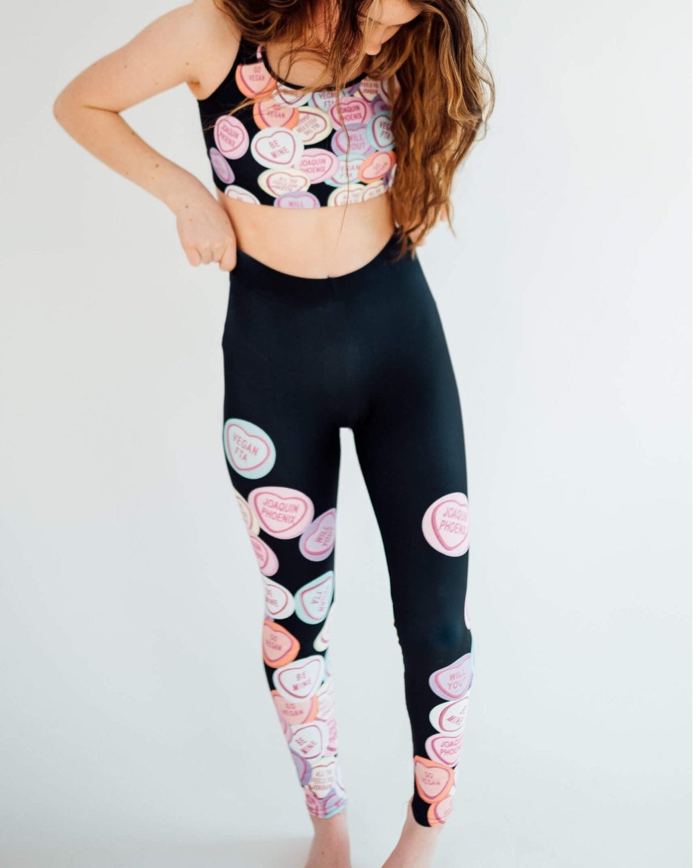 Joaquin Phoenix love hearts legging