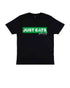 Just Eats plants Organic Cotton Tshirt in black