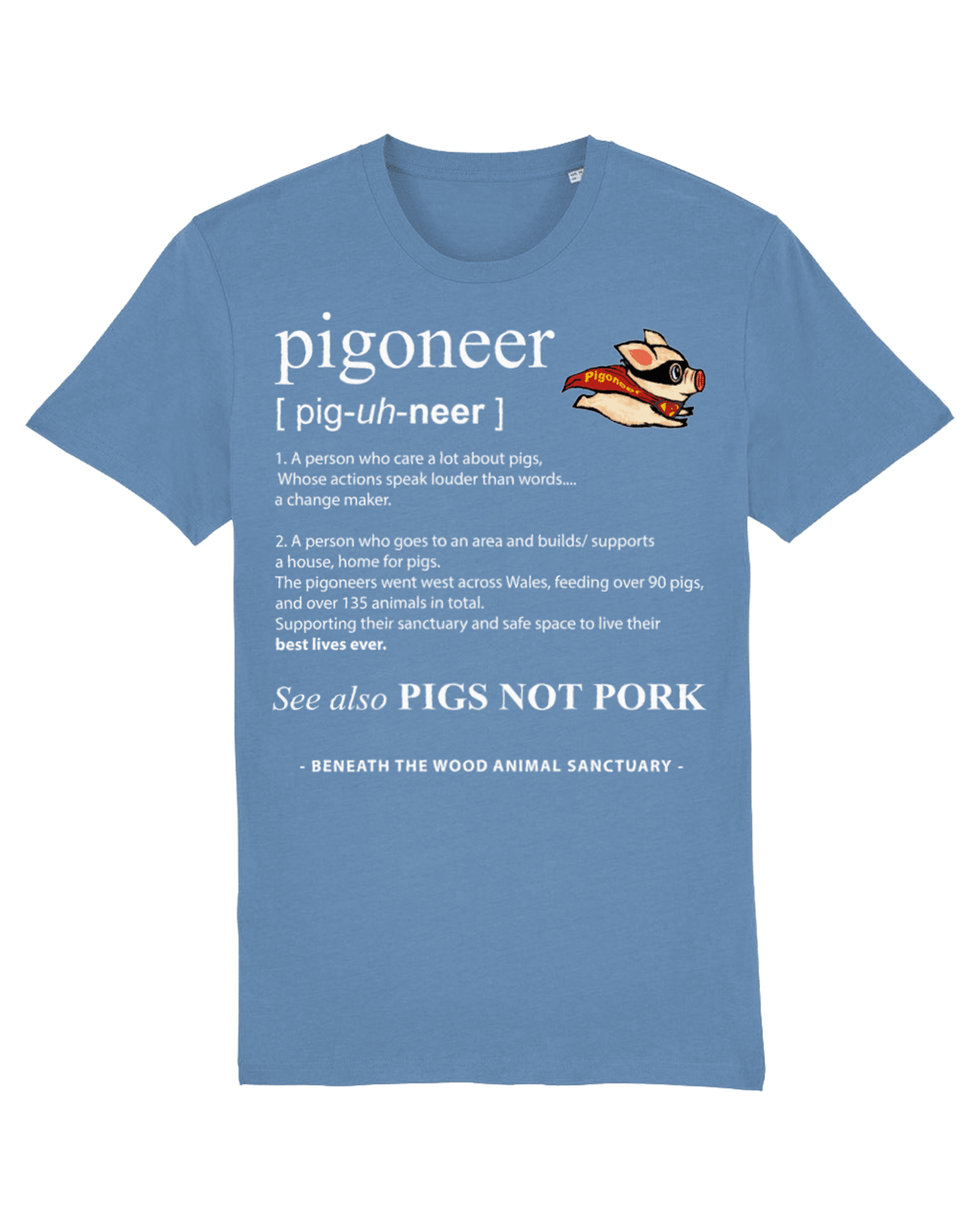Pigoneer fundraising T-shirt - Unisex - Available in 3 colours