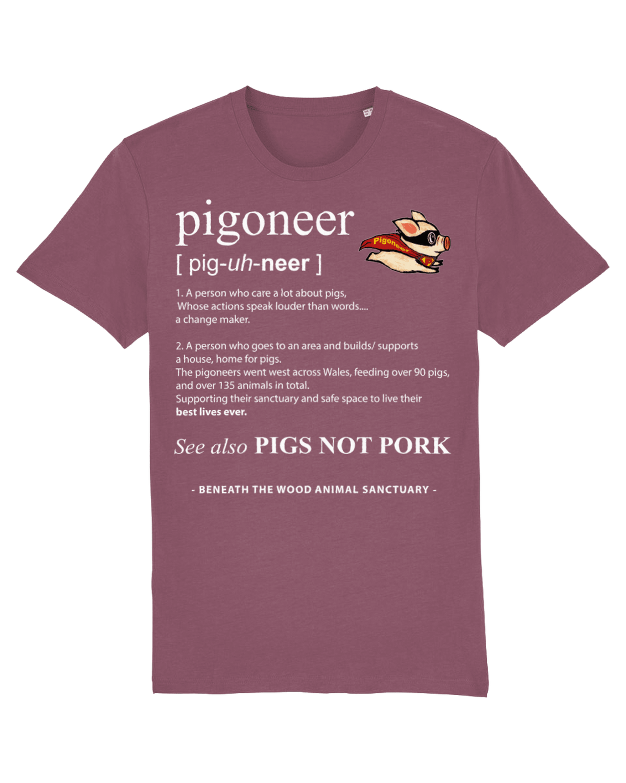 Pigoneer fundraising T-shirt - Unisex - Available in 3 colours