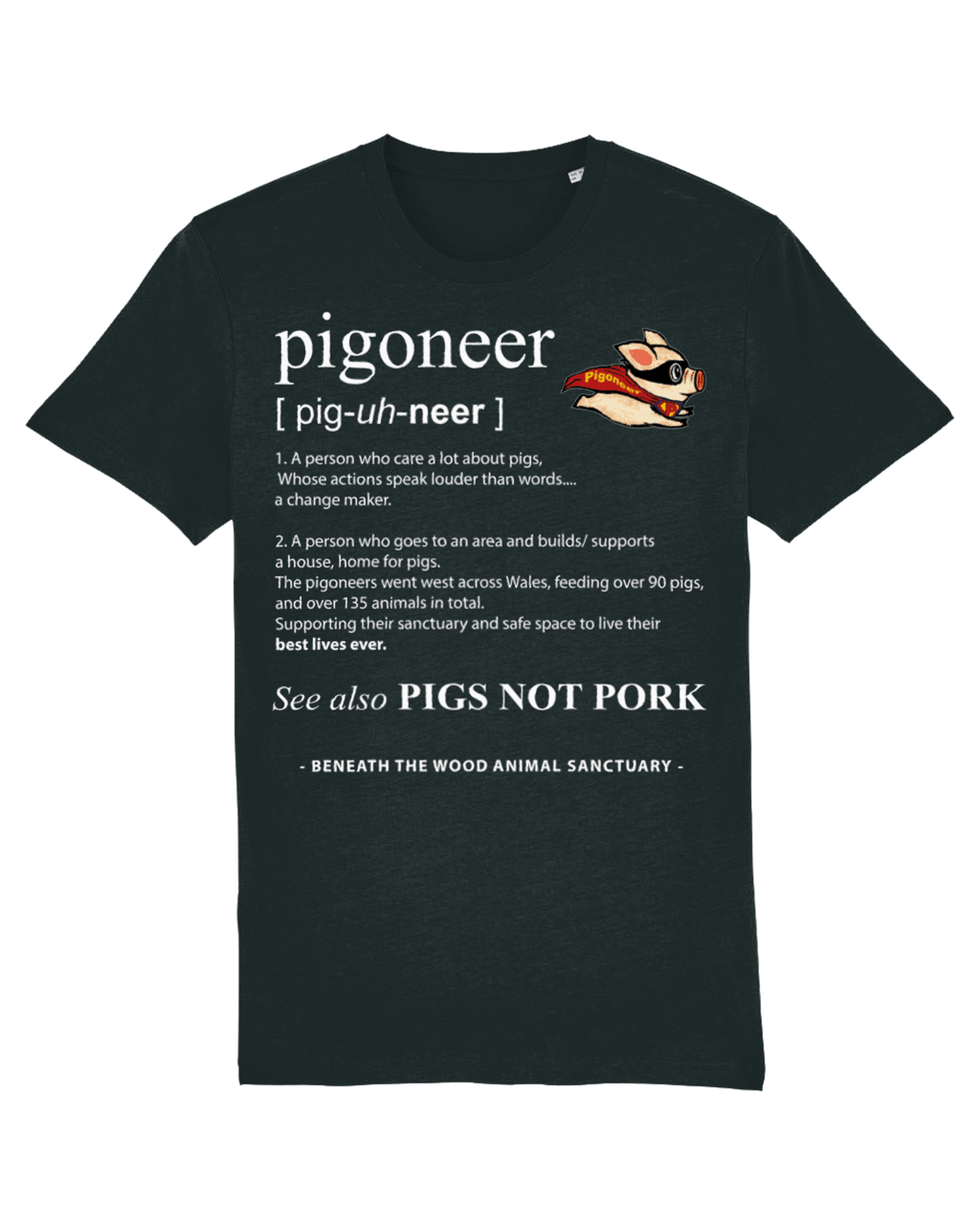 Pigoneer fundraising T-shirt - Unisex - Available in 3 colours