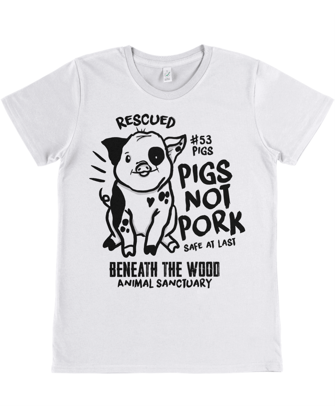 PIGS NOT PORK LADIES FIT T-SHIRT