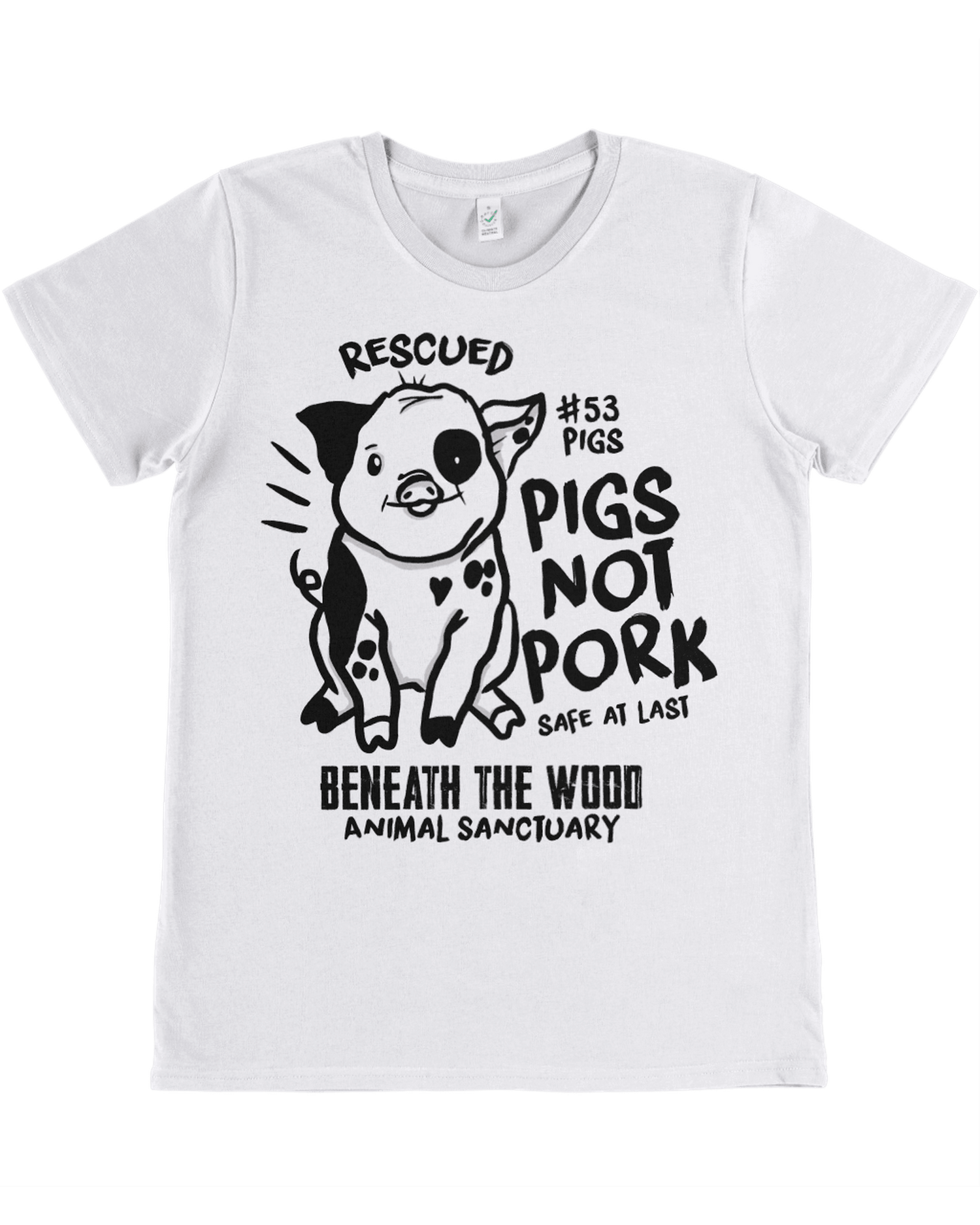 PIGS NOT PORK LADIES FIT T-SHIRT