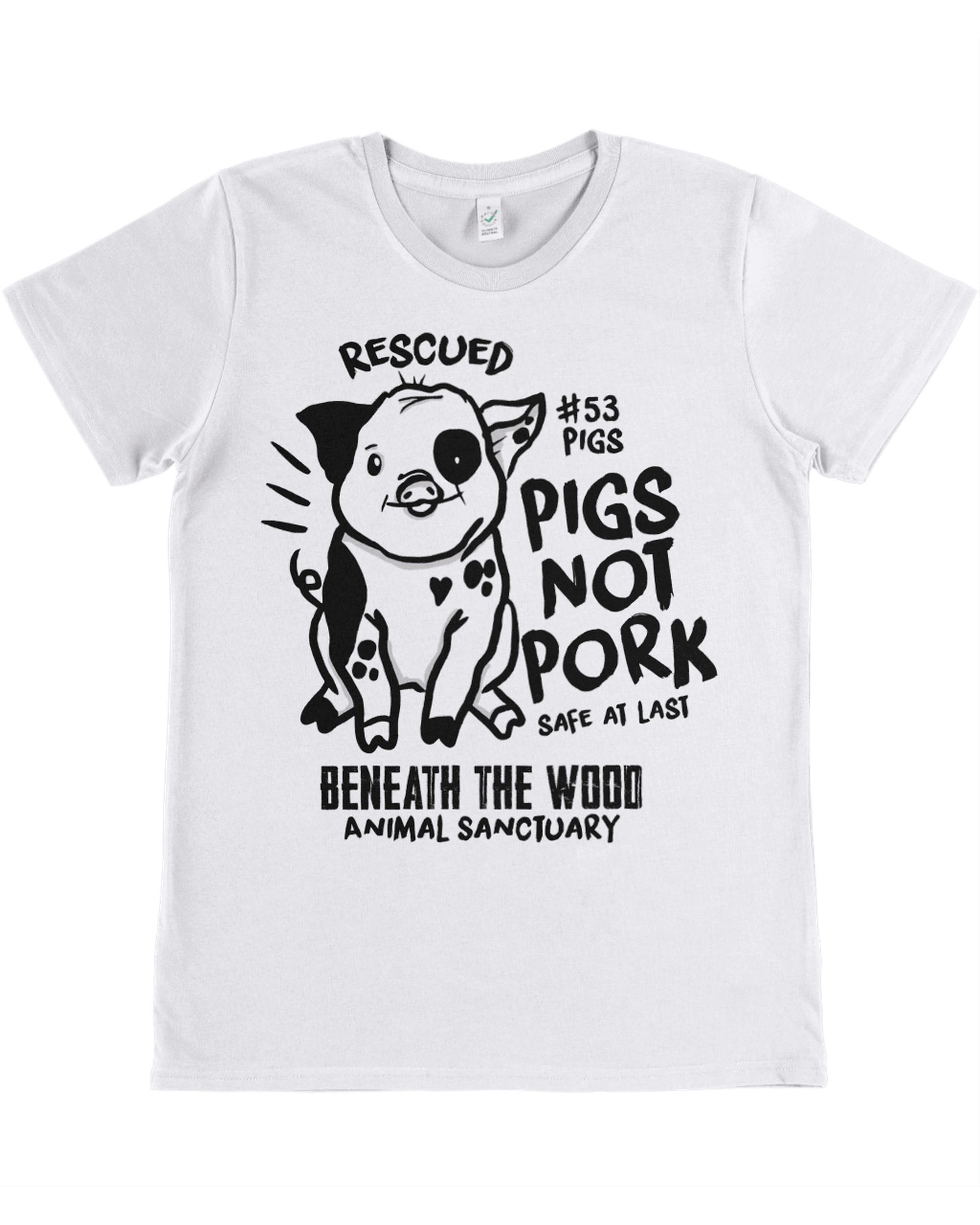 PIGS NOT PORK LADIES FIT T-SHIRT