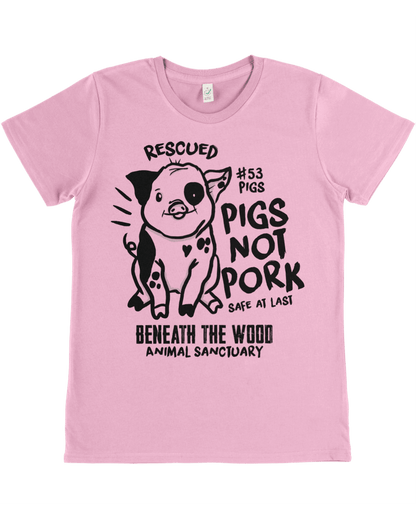 PIGS NOT PORK LADIES FIT T-SHIRT