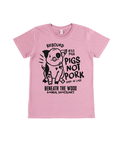 PIGS NOT PORK LADIES FIT T-SHIRT