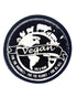 Printed Patch Round - Vegan For everything by eco ethical brand Viva La Vegan