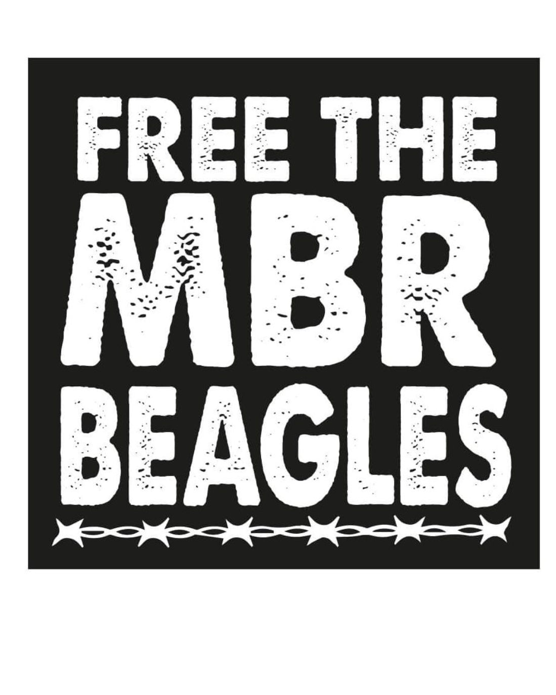 Free The MBR Beagles Printed Patch