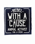 Printed Patch Square - Rebel With A Cause by eco-ethical brand Viva La Vegan
