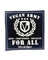 Vegan Army printed sew on patch by eco ethical brand Viva La Vegan