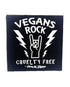 Vegan rock 8cm square sew on patch by eco-ethical brand Viva La Vegan