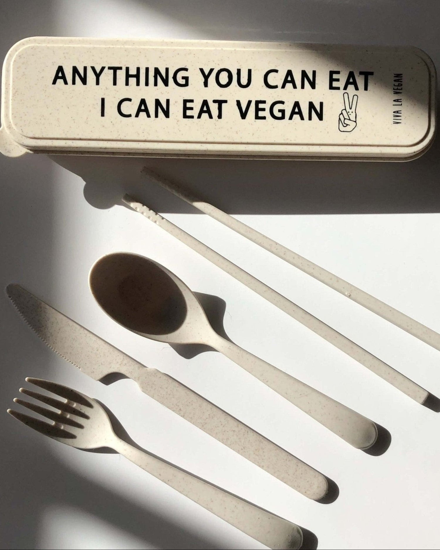 Reusable wheat cutlery set: I Can Eat Vegan
