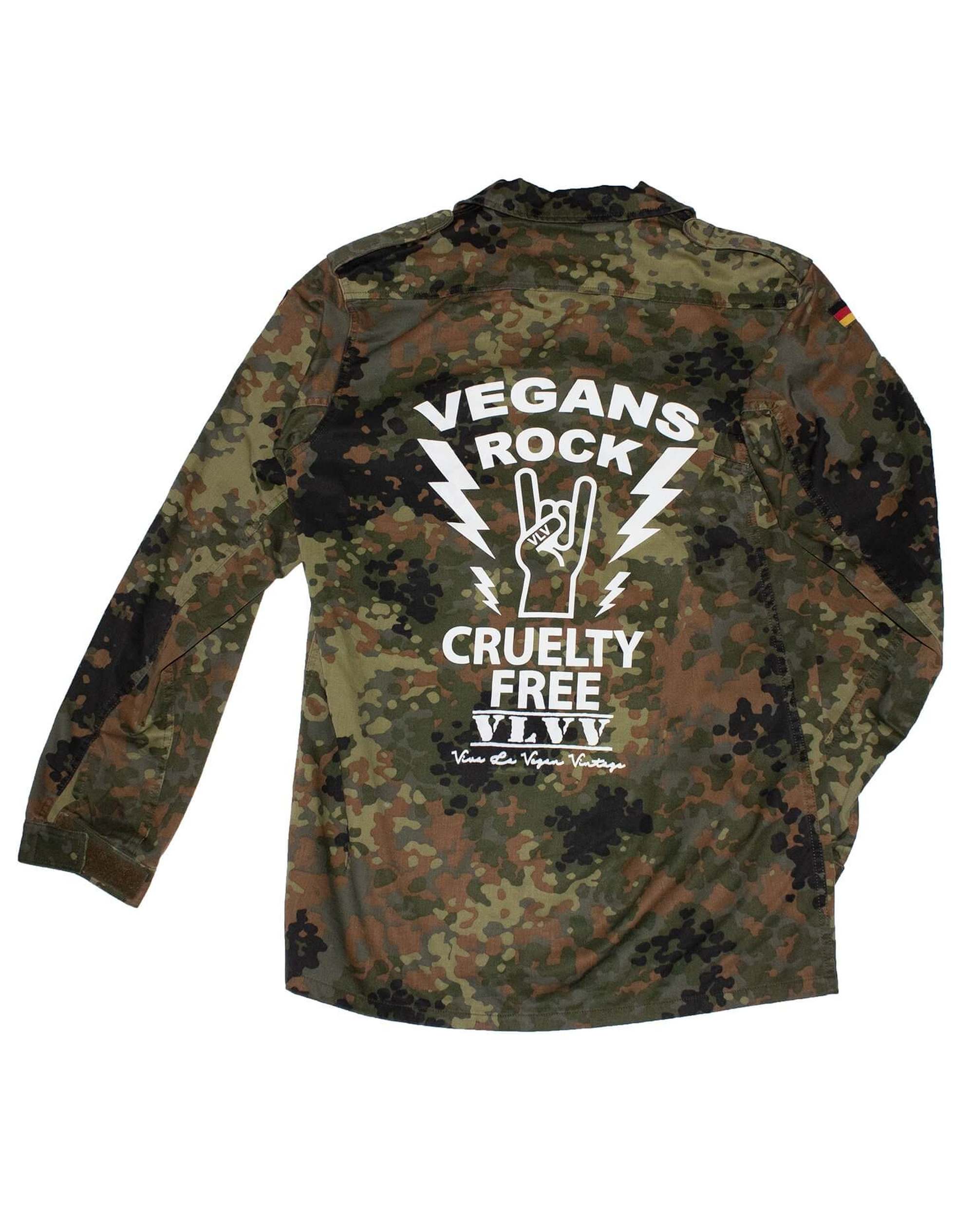 REWORKED VLVV: Army Surplus Camo : Vegans Rock (unisex)