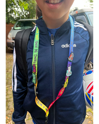 Statement Lanyard: In a World Where You Can Be Anything, Be Kind : LIVE VEGAN