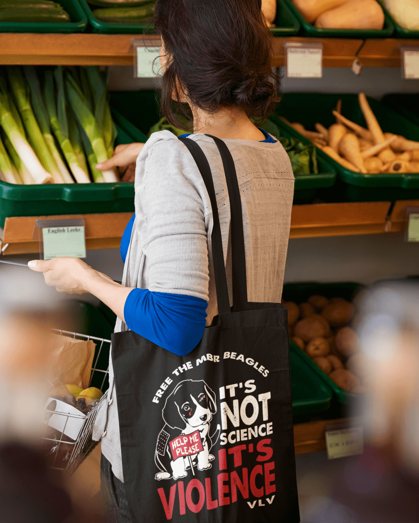 Organic Tote Bag Free the MBR Beagles It&