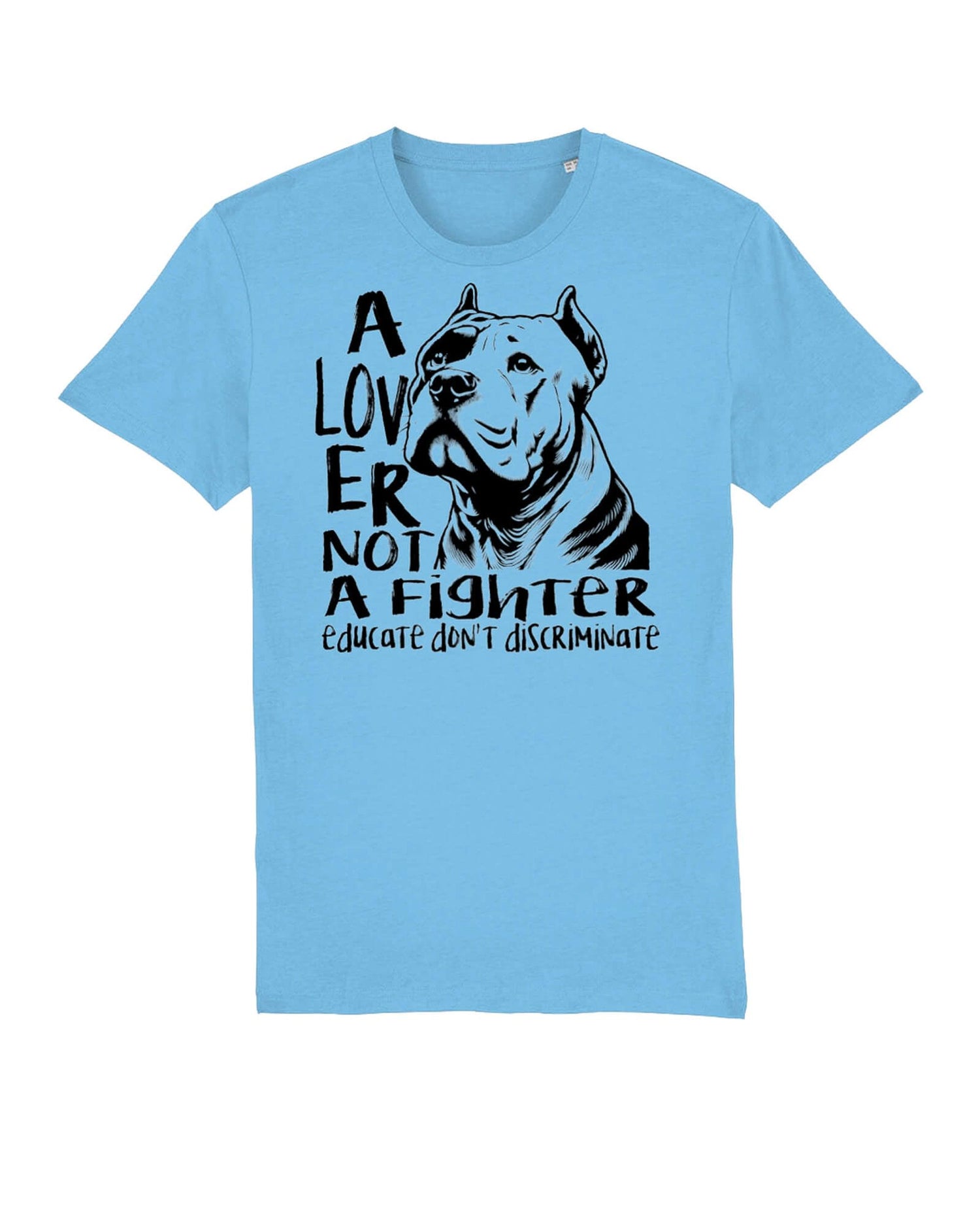 Unisex Tshirt: Lover Not A fights Head