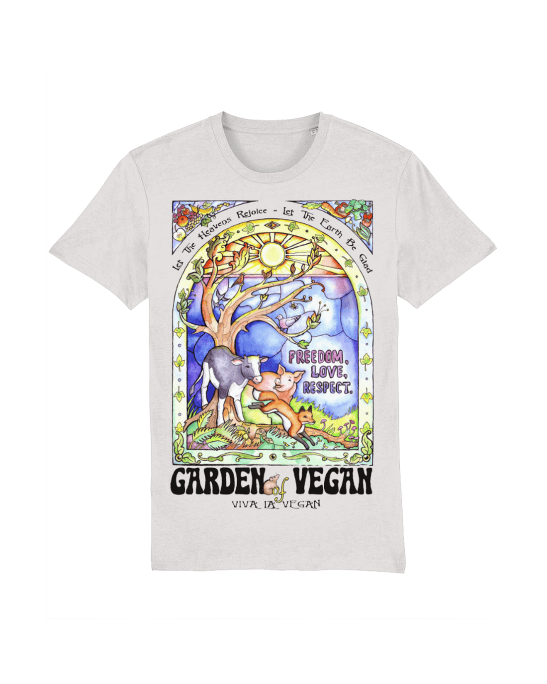 Unisex Vegan Tshirt - "Garden of Vegan"