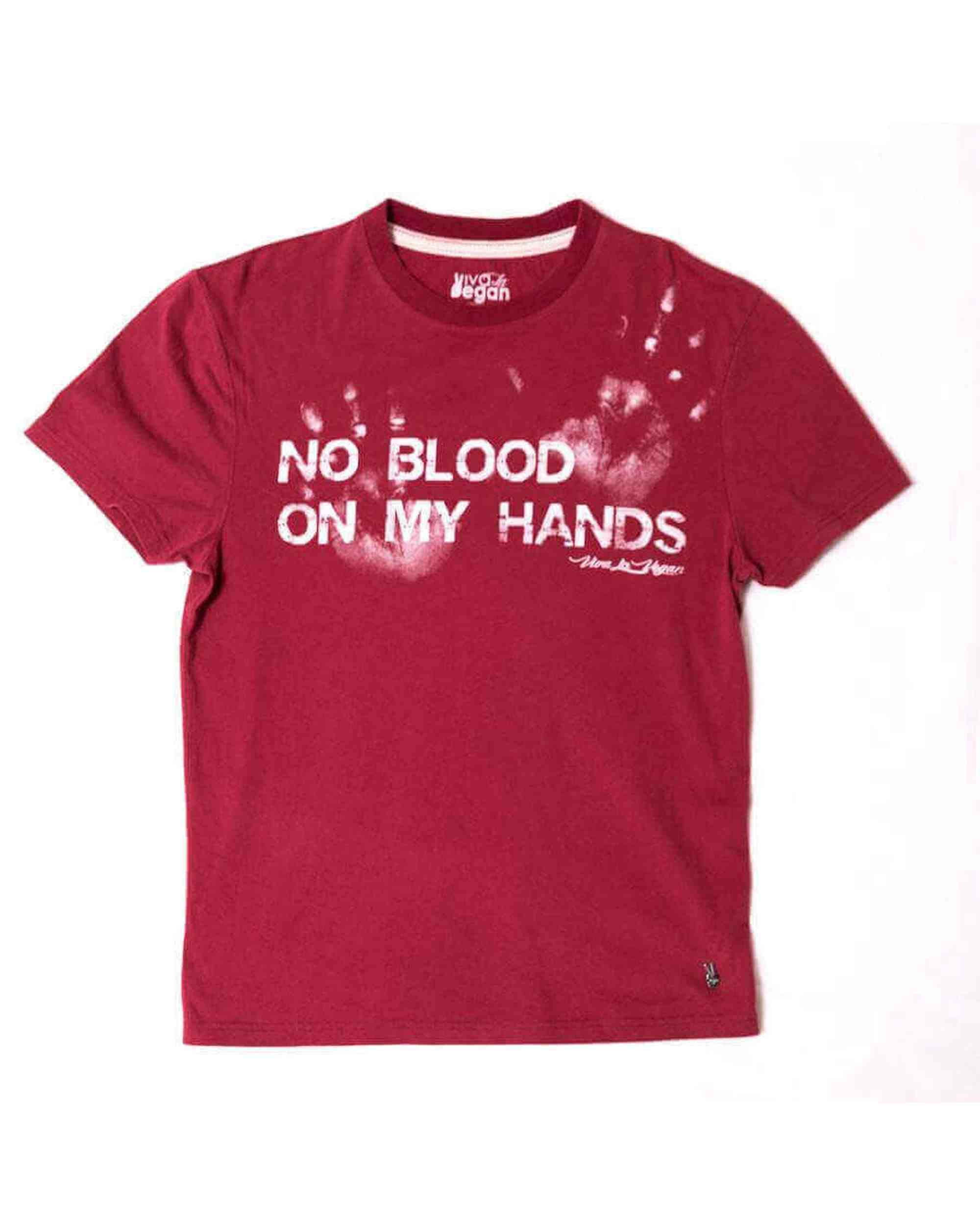 Unisex Vegan Tshirt : No Blood On My Hands