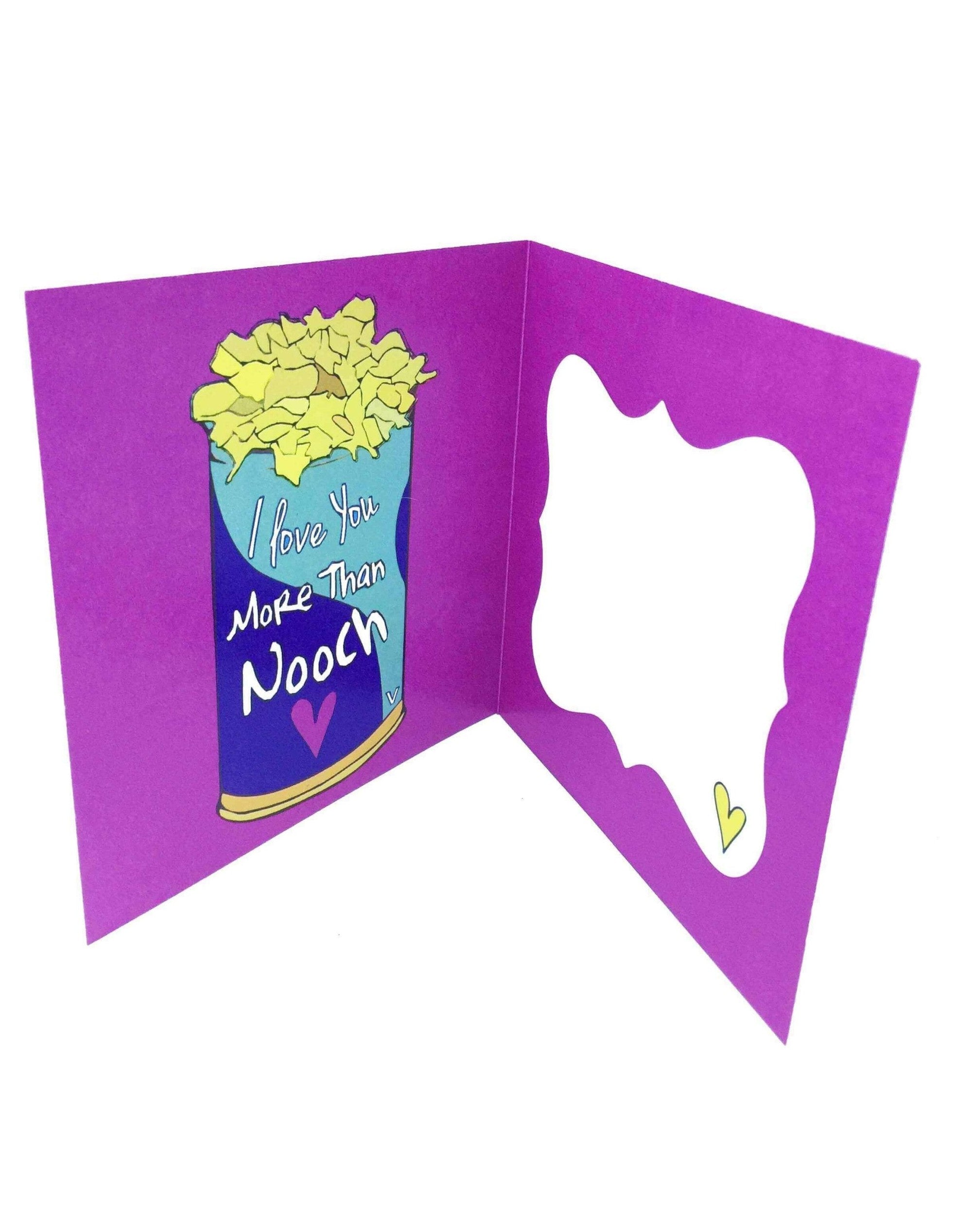 Valentines Greetings Card: Love You More Than Nooch