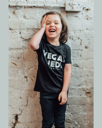 Vegan Model wearing Vegan Jedi Kids Tshirt
